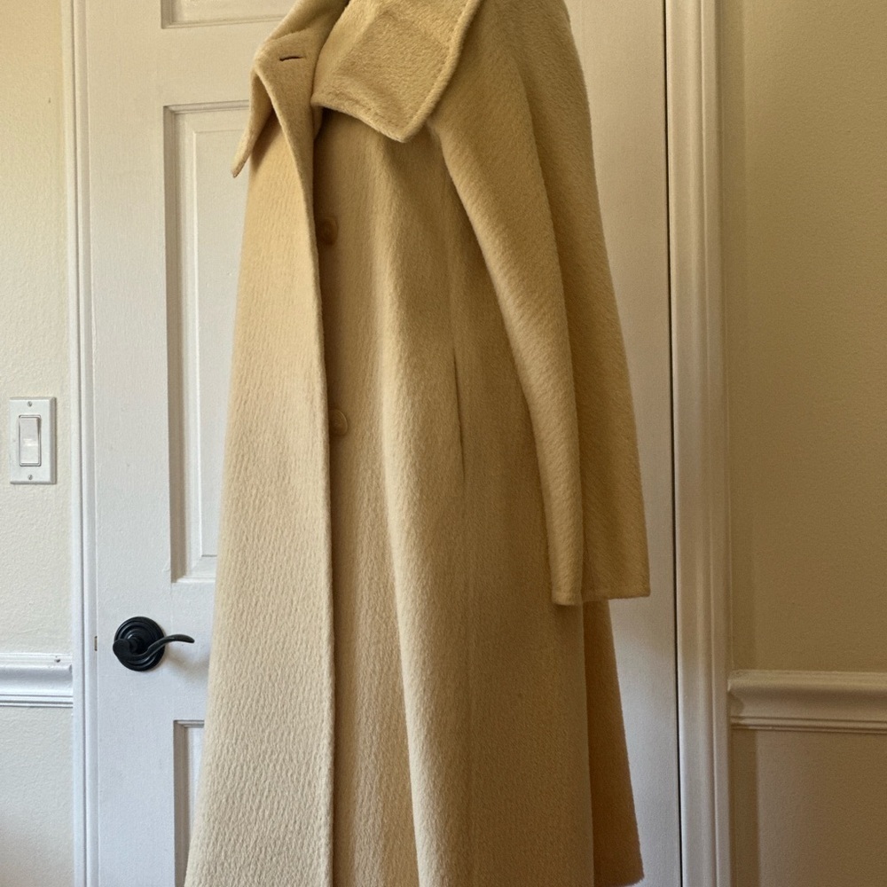 Vintage wool coat cream Jackie o